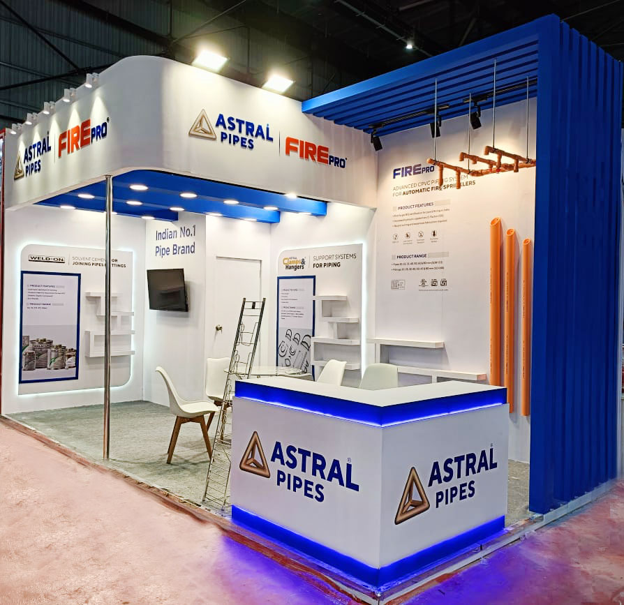 Astral Pipes exhibition booth Fire India India by Silverline
