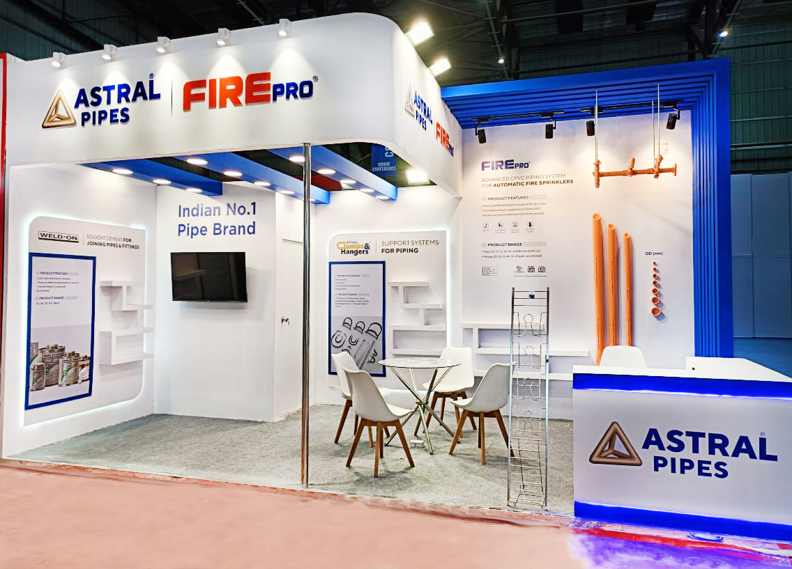 Astral Pipes exhibition booth Fire India India by Silverline