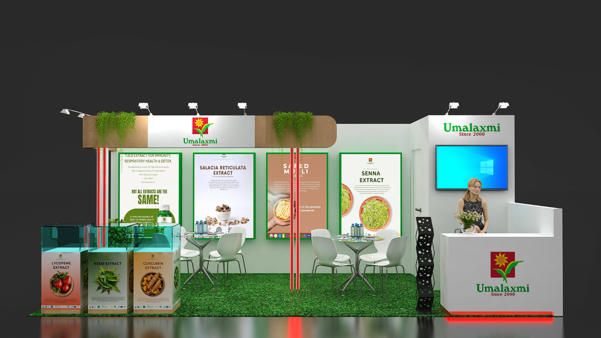Umalaxmi Organics Pvt Ltd exhibition booth Supply Side West 2025 Las Vegas, USA by Silverline