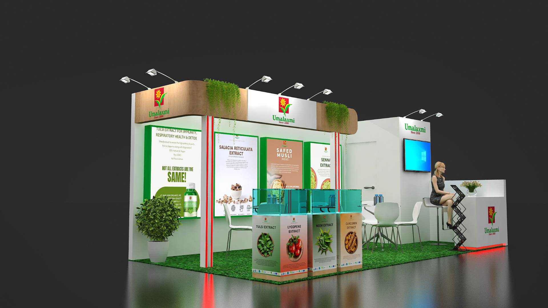 Umalaxmi Organics Pvt Ltd exhibition booth Supply Side West 2025 Las Vegas, USA by Silverline
