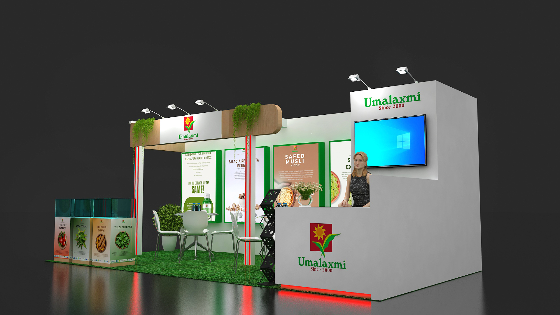 Umalaxmi Organics Pvt Ltd exhibition booth Supply Side West 2025 Las Vegas, USA by Silverline