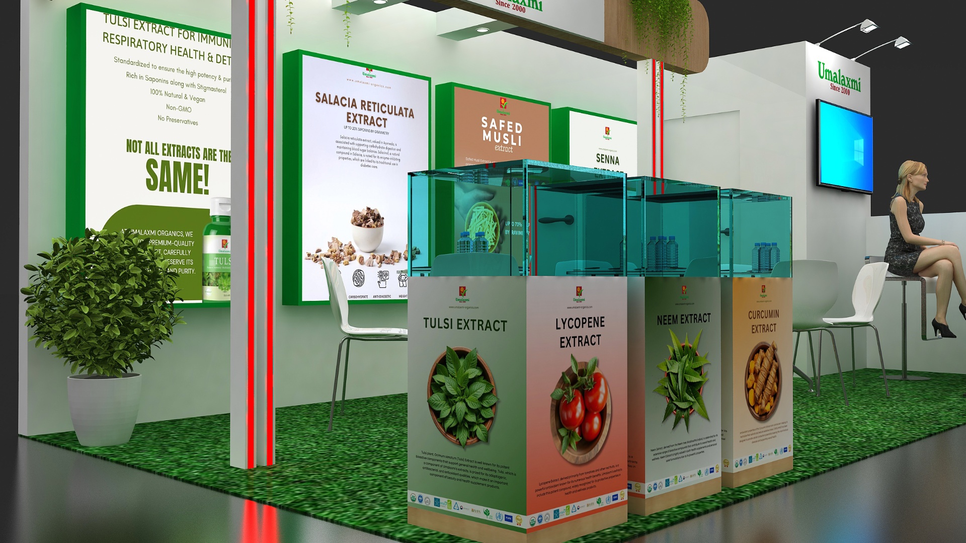 Umalaxmi Organics Pvt Ltd exhibition booth Supply Side West 2025 Las Vegas, USA by Silverline